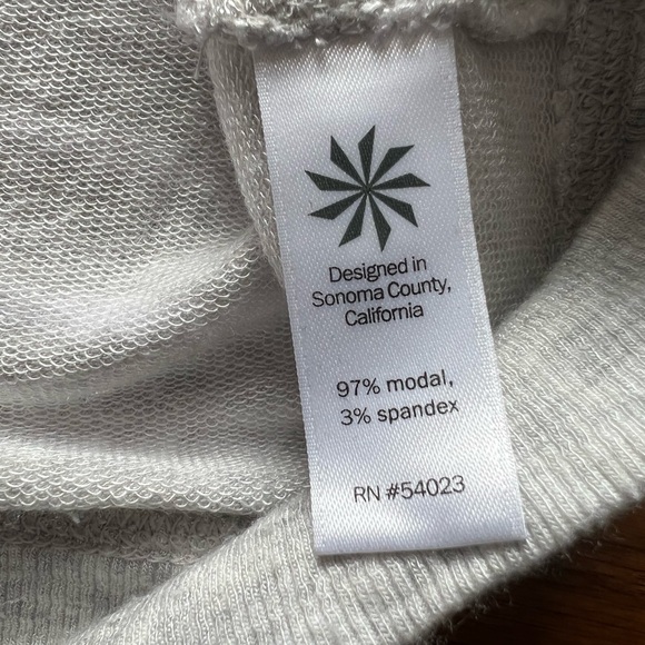 ❤️ATHLETA CRISS CROSS MODAL SWEATSHIRT DRESS/TUNIC TOP-S-GREY MINI STRIPE❤️ - Picture 10 of 14